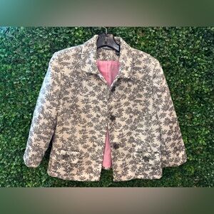 Hilliard and Hanson petite white & Grey floral blazer